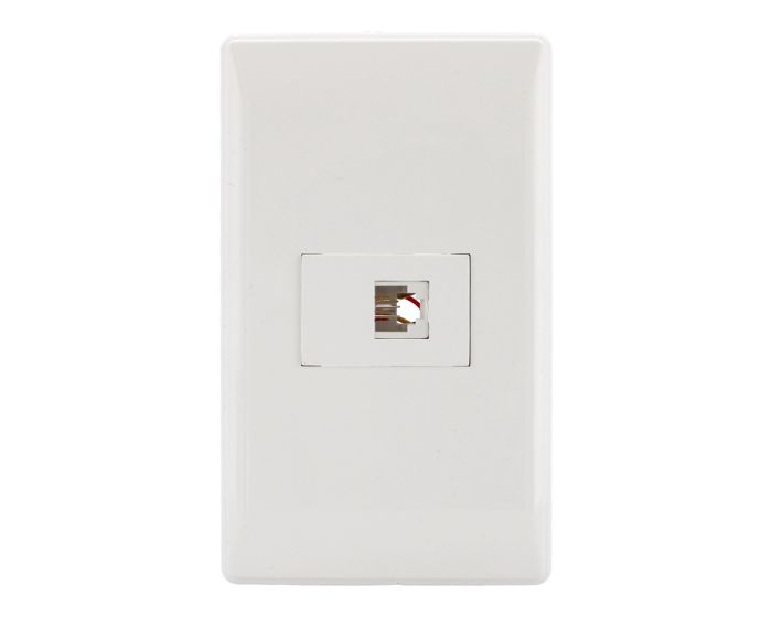 Placa con toma para teléfono línea Italia 4276 Sanelec