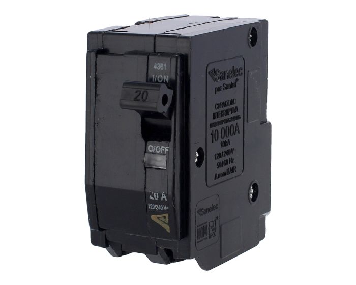 Interruptor termomagnético de 2 polos 20 A 4381 Sanelec