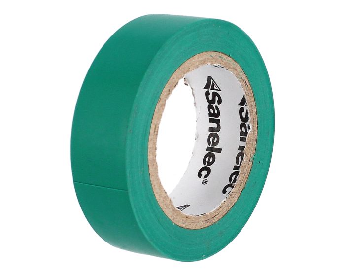 Cinta de aislar Verde 19 mm x 9 metros 5694 Sanelec