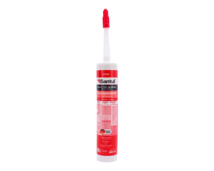 Sellador de silicón Usos Generales transparente 280 ml 5724 Santul