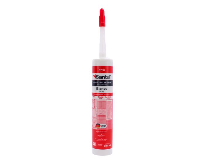 Sellador de silicón Usos Generales blanco 280 ml 5730 Santul