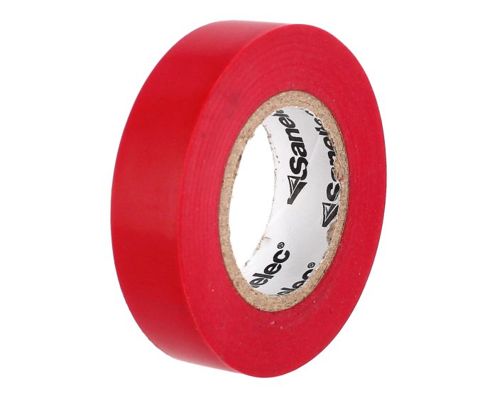 Cinta de aislar Roja 19 mm x 18 metros 5760 Sanelec