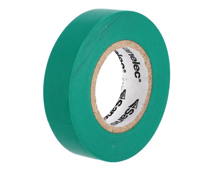 Cinta de aislar Verde 19 mm x 18 metros 5762 Sanelec