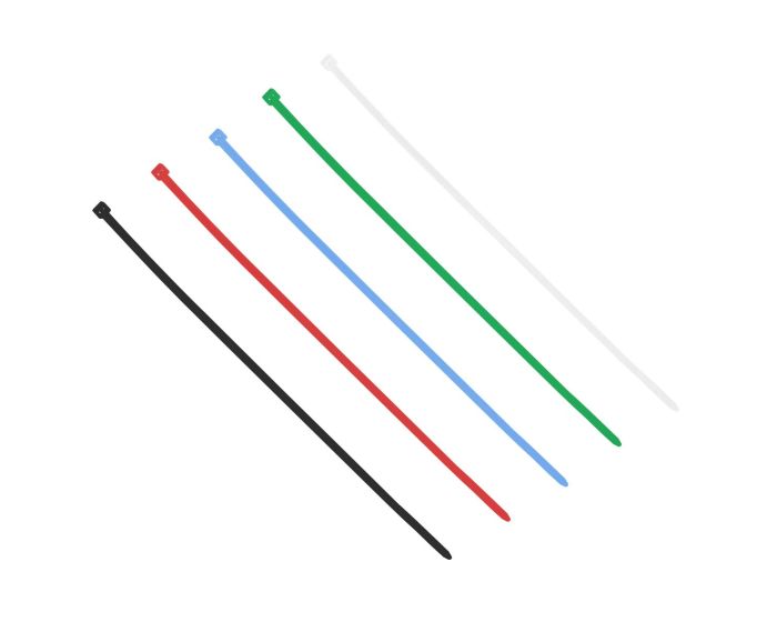 Cinchos de plástico 300 mm x 4.8 mm varios colores 50 piezas 5799 Sanelec