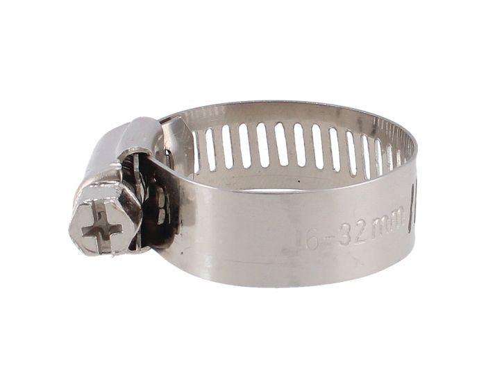 Abrazadera sin fin 5/8"-1 1/4" de acero inoxidable #12 7870 Sanelec