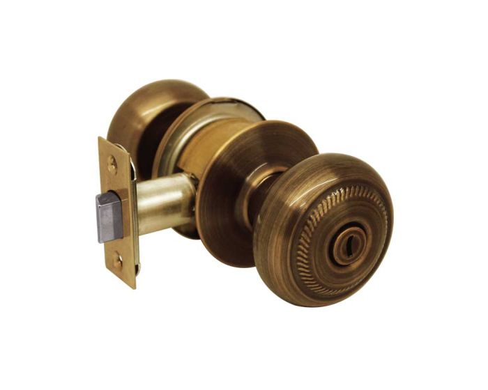 Cerradura para baño latón antiguo Novo Yale