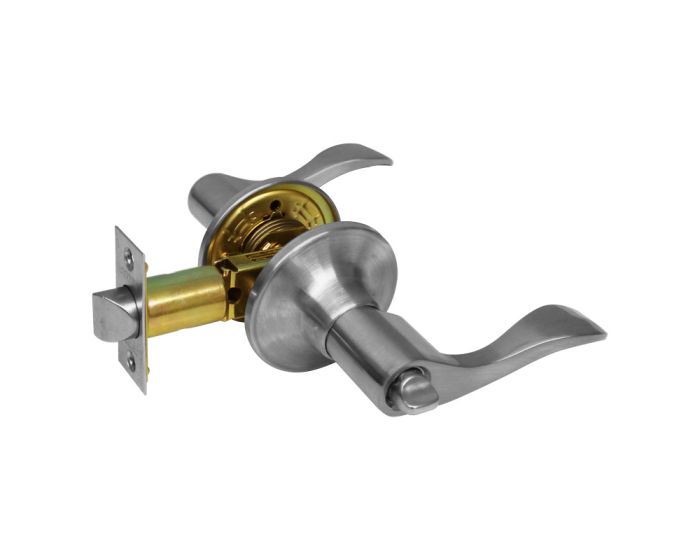 Cerradura de manija para baño cromo mate Aqua Yale