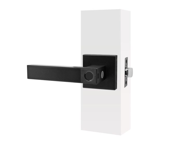 Cerradura de manija biométrica negro mate MX89804 Castelli Yale