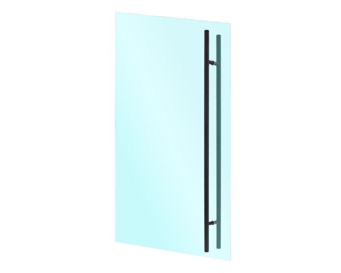 Jaladera tipo "H" 150 cm negra para puertas de cristal SH150N Axcent