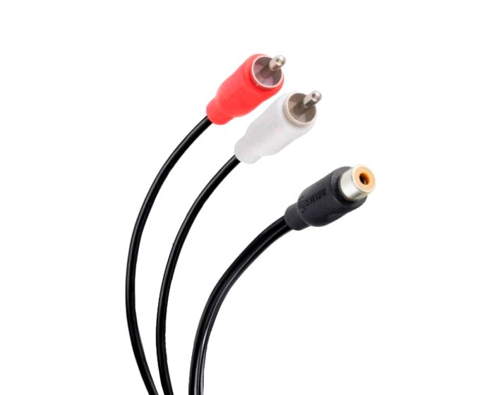 Cable RCA 2 plug a jack de 15 cm, ultradelgado 255-025 Steren