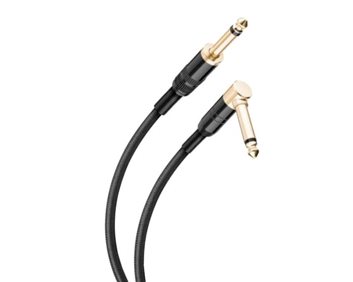 Cable plug a plug 6,3 mm de 3 m, tipo cordón con conector a 90° y strain relief 299-950 Steren