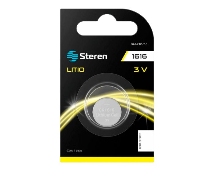 Pila de litio tipo botón CR-1616 BAT-CR1616 Steren