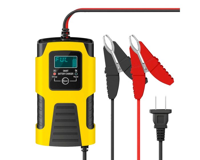 Cargador ultra inteligente con caimanes para baterías selladas de ácido-plomo BR-600 Steren