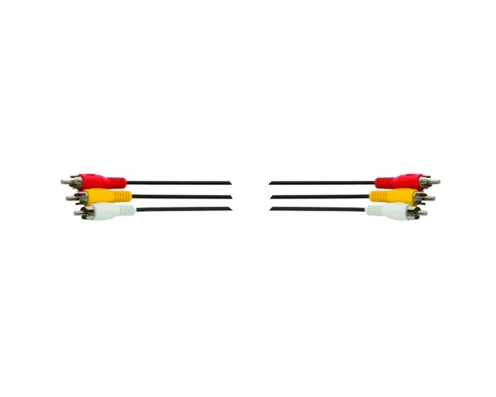 Cable RCA de audio y video con conectores niquelados, de 1,8 metros 206-276 Steren