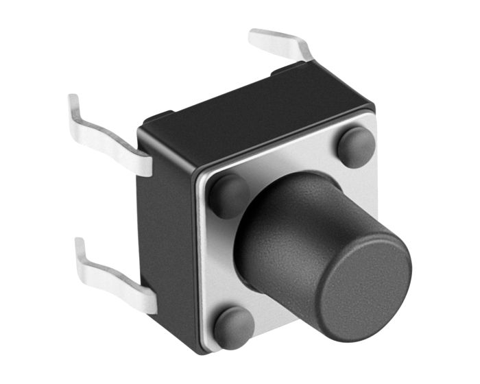 Micro switch de push con 4 terminales y vástago mediano AU-1010 Steren