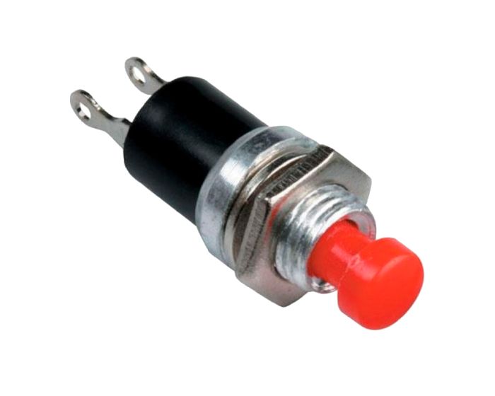 Switch miniatura, de push, normalmente abierto, de 125 Vca, color rojo AU-102R Steren