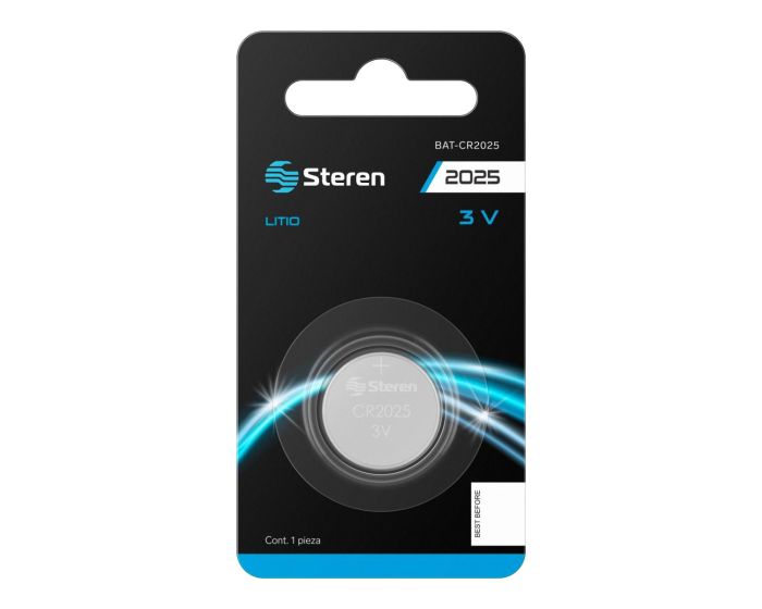 Pila de litio tipo botón 3 V BAT-CR2025 Steren