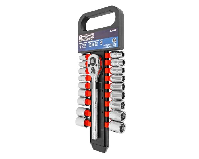 Juego de dados con matraca mando 3/8" TC1429 Toolcraft