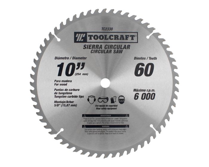 Disco sierra para corte de madera 10" x 60 D TC2330 Toolcraft