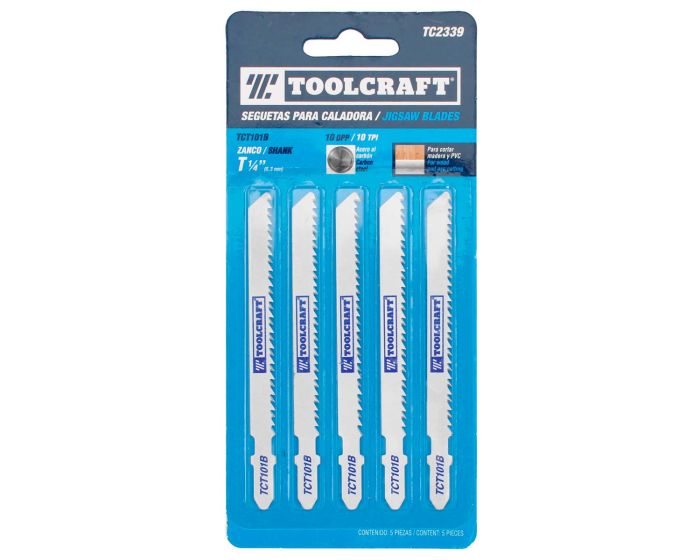 Seguetas para caladora TCT01B 5 piezas TC2339 Toolcraft