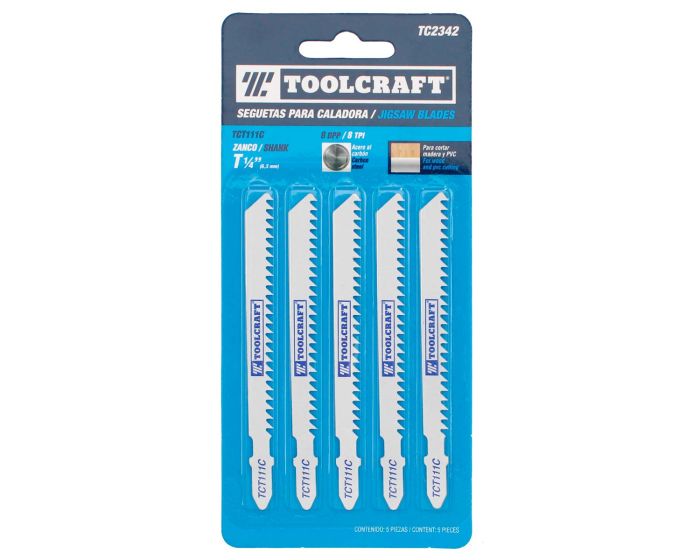 Seguetas para caladora TCT111C 5 piezas TC2342 Toolcraft