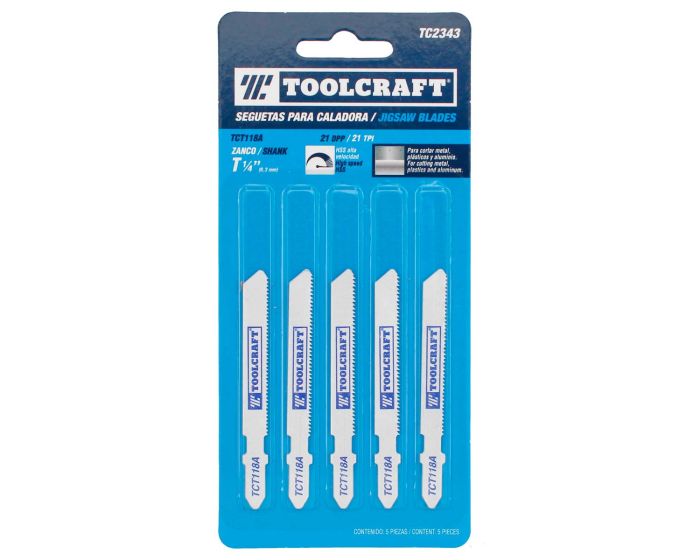Seguetas para caladora TCT118A 5 piezas TC2343 Toolcraft
