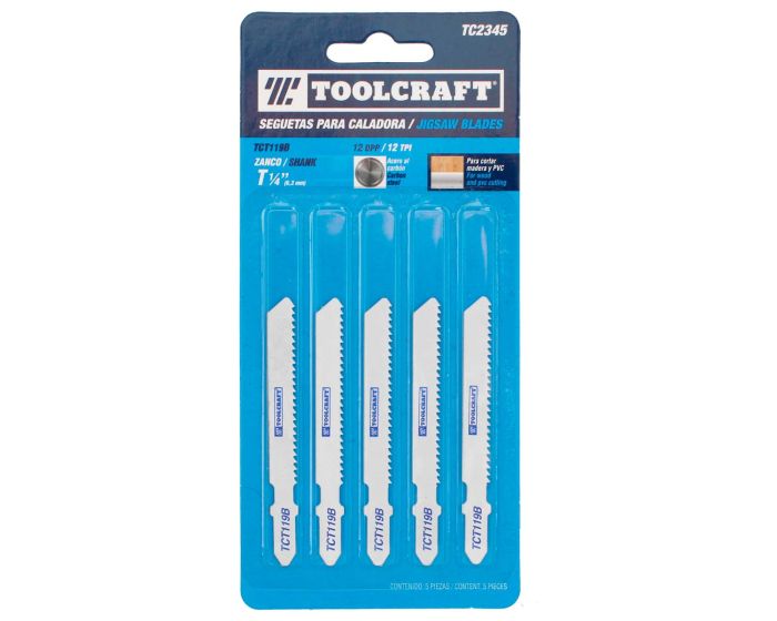 Seguetas para caladora TCT119B 5 piezas TC2345 Toolcraft