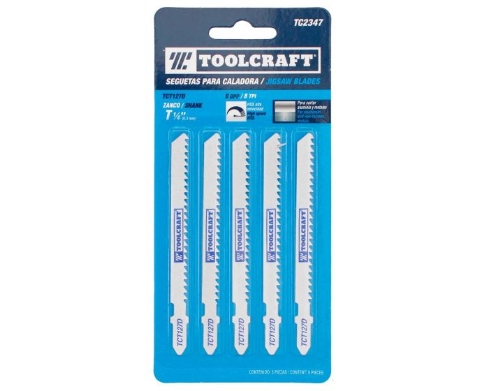 Seguetas para caladora TCT127D 5 piezas TC2347 Toolcraft