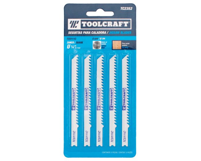 Seguetas para caladora TCU111C 5 piezas TC2352 Toolcraft