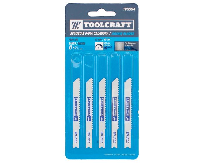 Seguetas para caladora TCU118B 5 piezas TC2354 Toolcraft