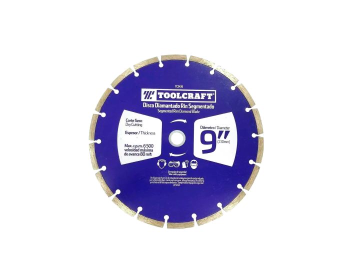 Disco diamantado para corte segmentado 9" TC2436 Toolcraft