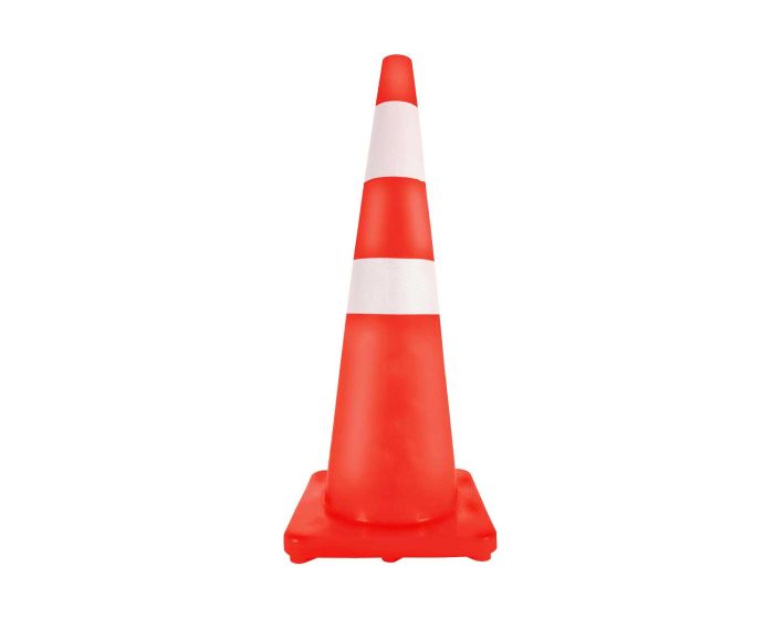 Cono de PVC 90 cm con cinta reflejante TC4001 Toolcraft