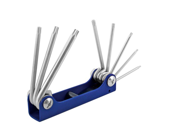 Juego de 8 llaves TORX tipo navaja 8 piezas TC4382 Toolcraft