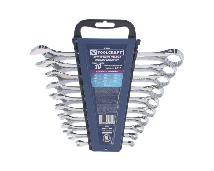 Juego de llaves combinadas estándar con 10 piezas TC5799 Toolcraft