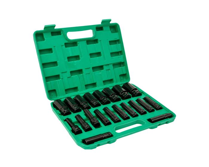 Juego de dados de impacto milimétricos 20 piezas DEWINNER