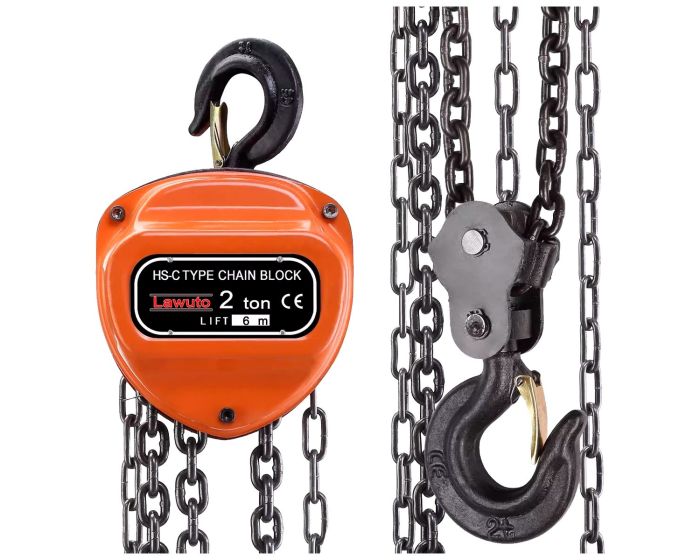 Garrucha triangular de 2 Toneladas con 6 metros de cadena HL-2T6M TEENO