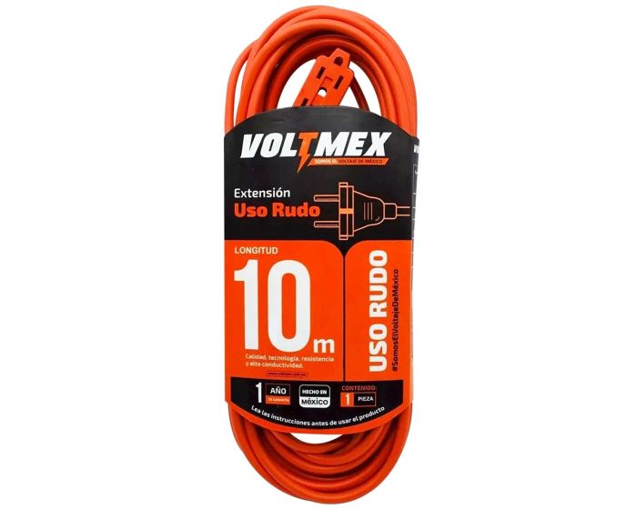 Extensión uso rudo 10 metros 2x18 AWG VOLTMEX