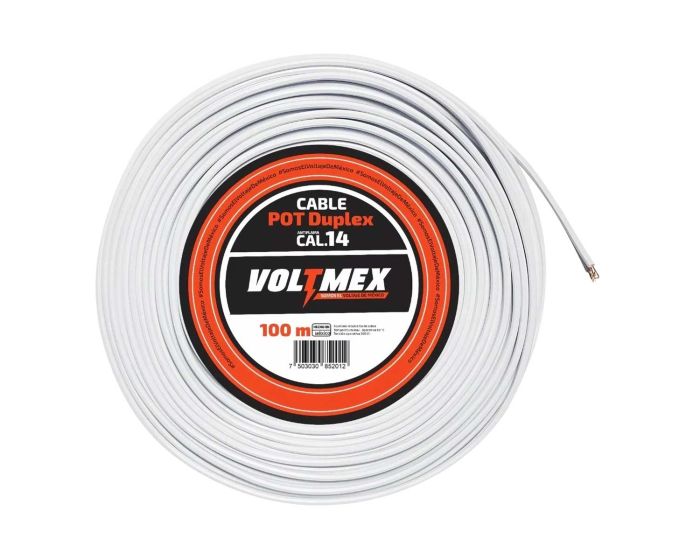 Cable pot duplex calibre 14 100 metros VOLTMEX