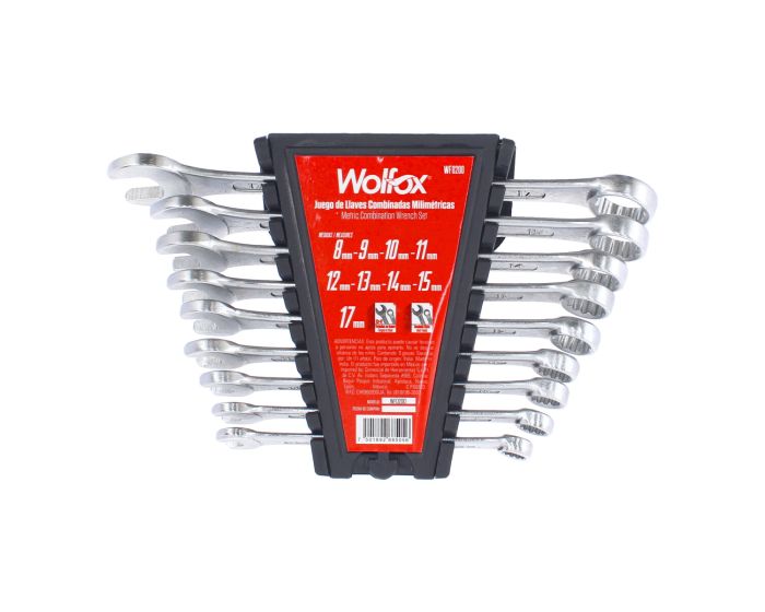 Juego de llaves combinadas milimétricas con 9 piezas WF0200 Wolfox