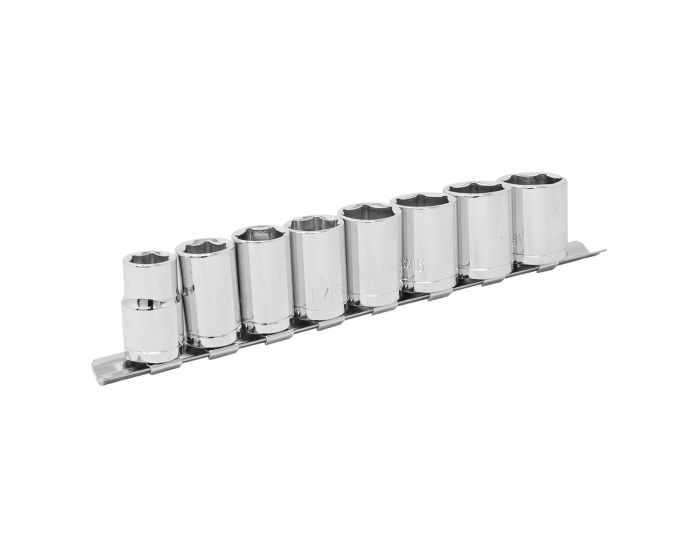 Juego de dados estándar mando 1/2" con 8 piezas WF2019 Wolfox