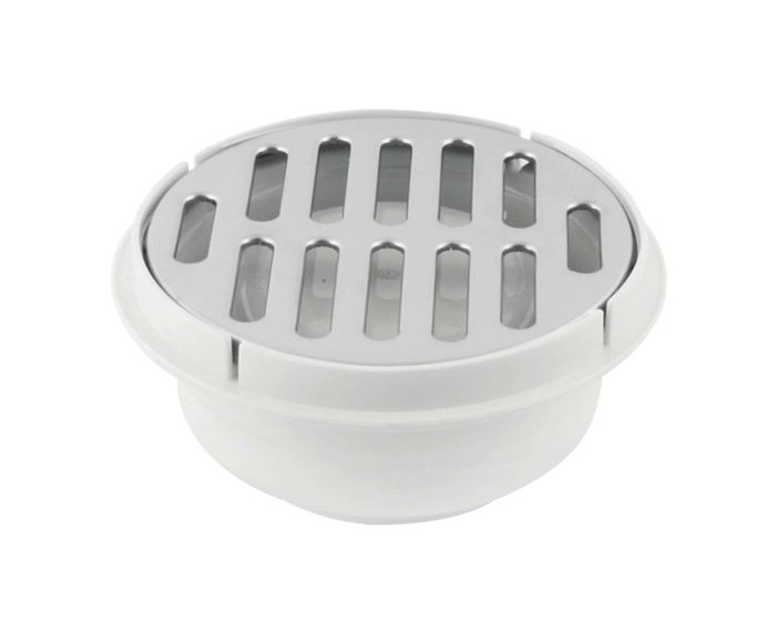 Coladera con rejilla plástica cromada YD0132 Yarden