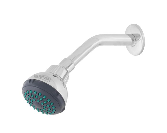 Regadera antisarro 2-1/2" con brazo y chapetón cromo YE0014 Yarden