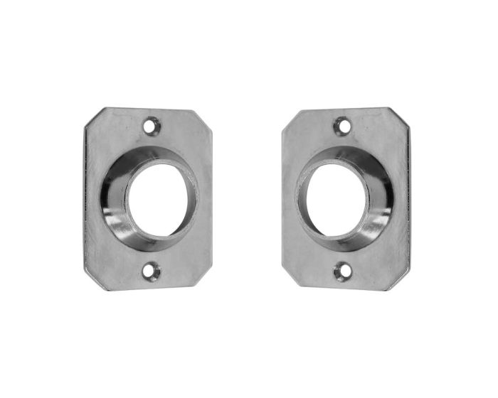 Soportes fijos cuadrados para tubo 1" cromo Lusar