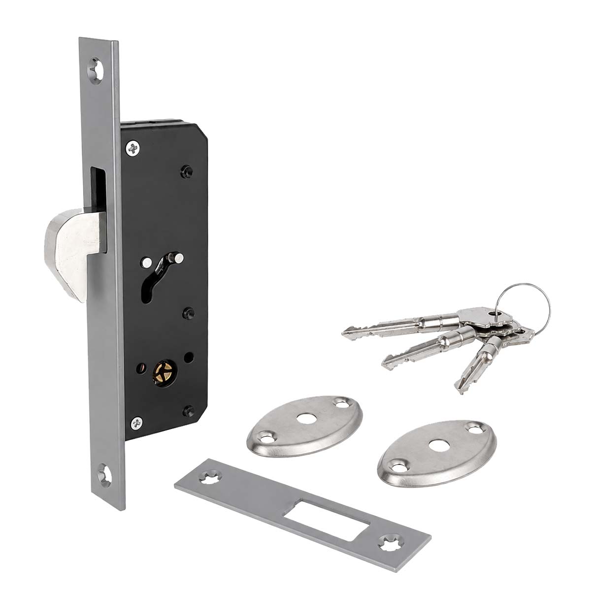 Chapa de gancho gris para puerta de aluminio DL003-G Axcent