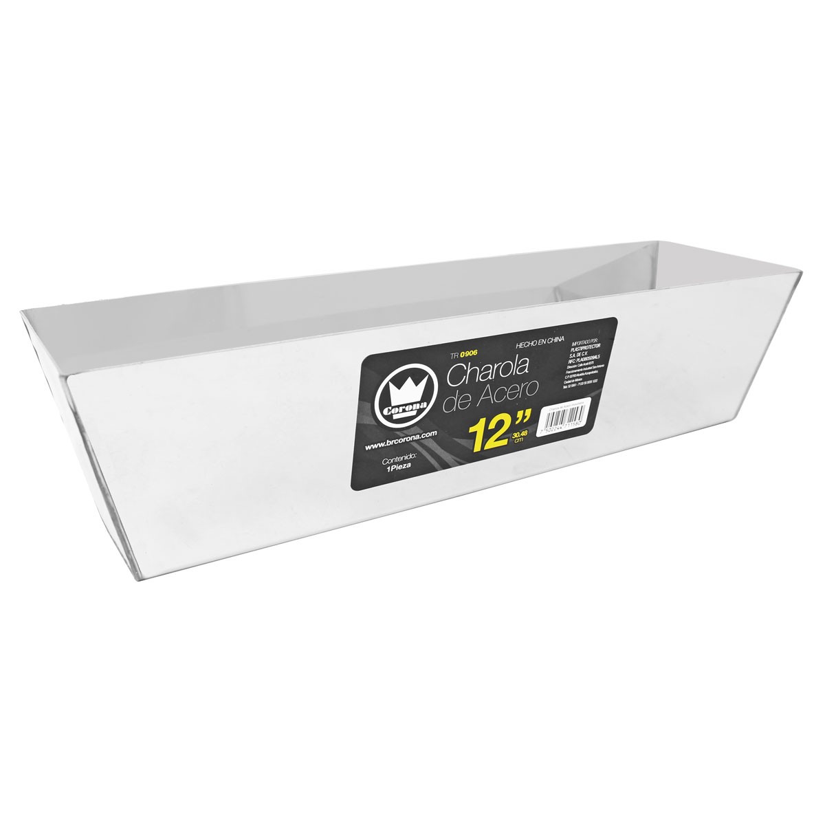 Charola de acero inoxidable para mezcla 12" TR0906 Corona
