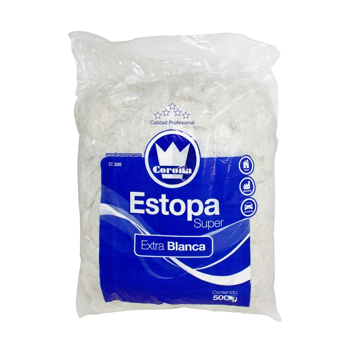 Estopa super extra blanca 500 gramos EC500 Corona