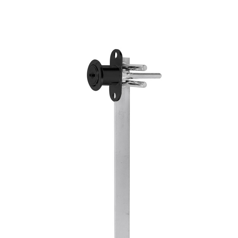 Cerradura para cajón con varilla 120 cm negra Dexter