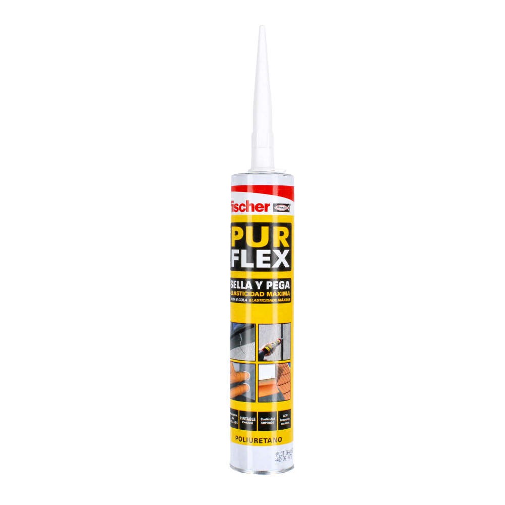 Sellador de poliuretano Blanco 300 ml Purflex Fischer
