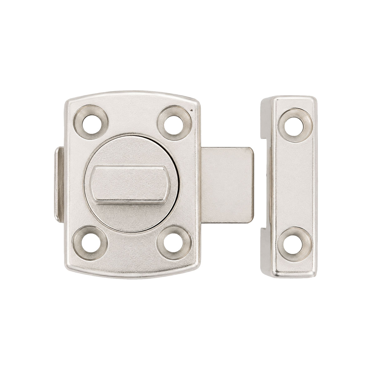 Cerrojo para puerta Zamak 42 x 43 mm níquel MC-61000 PORTER