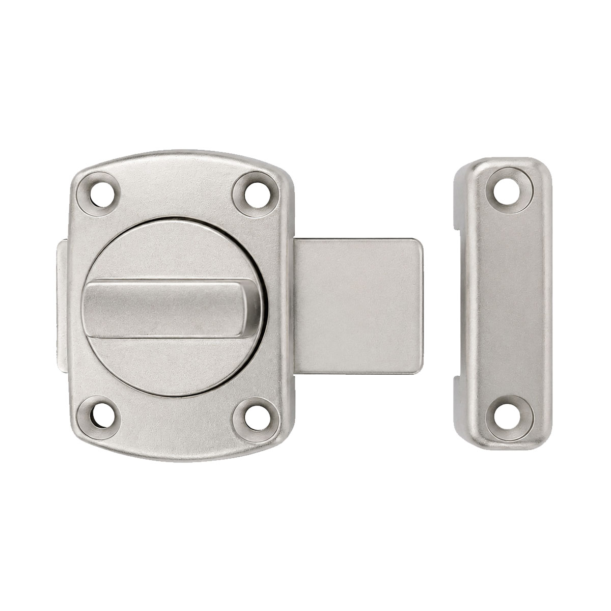 Cerrojo para puerta Zamak 55 x 56 mm níquel MC-61001 PORTER